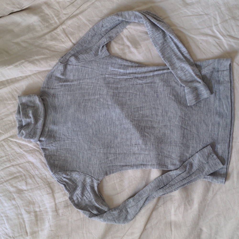 H&M 100% Merino wool turtleneck XS heather gray - Picture 2 of 5